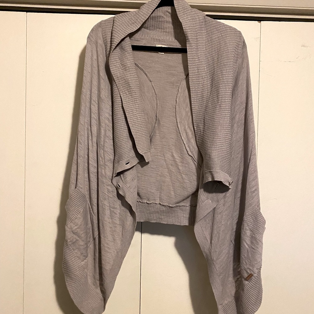 Cozy Wilfred cowl neck cardi from Aritzia